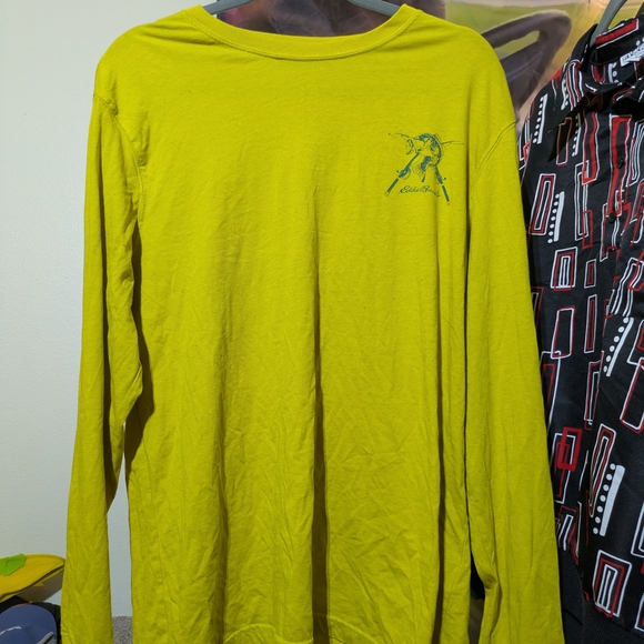 Men's Lime Green Long Sleeve Shirt - Picture 1 of 2